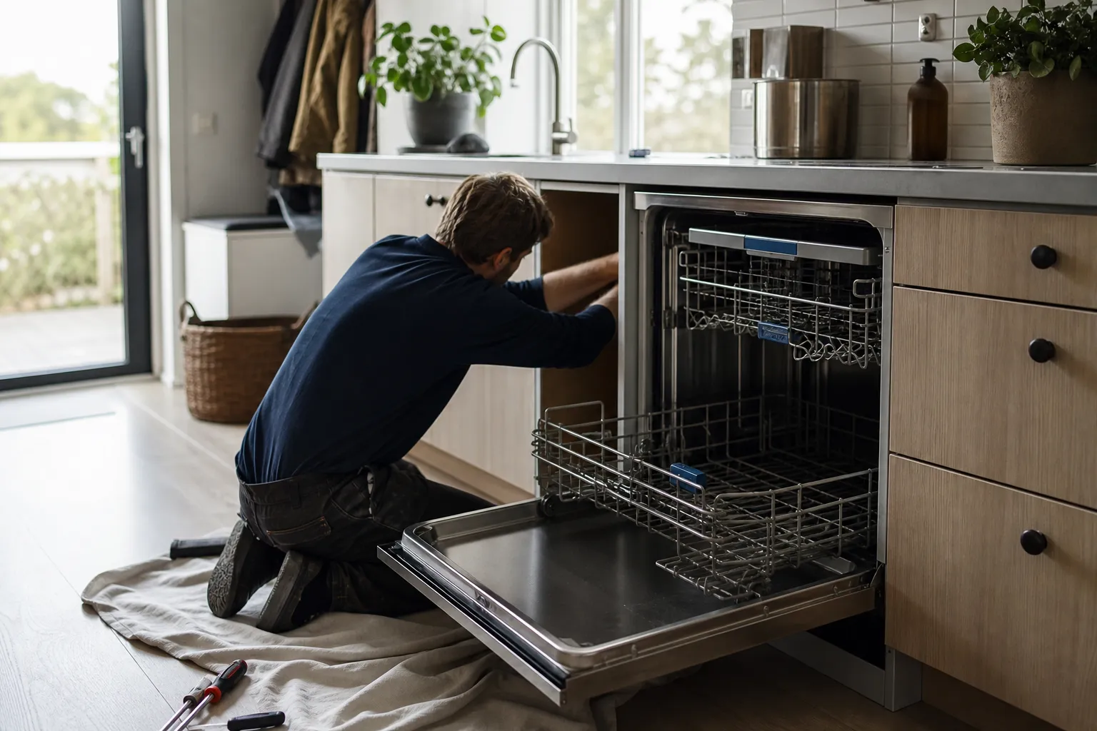 Installation av diskmaskin i svenskt kök