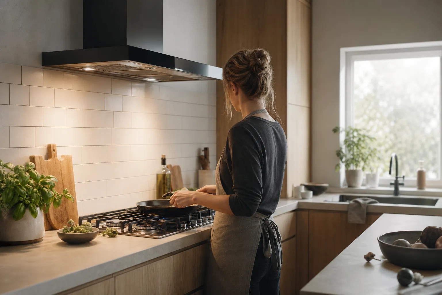 Gashäll med flera brännare i rostfritt stål